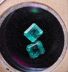 Émeraudes naturelles (1,91 ct) - lot de 2 pierres - Certifiées Gemological Research Association