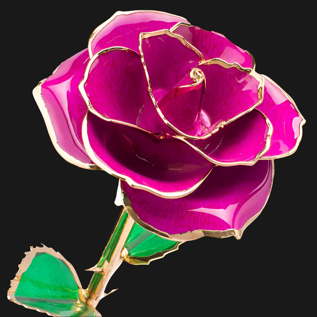 Rose éternelle or 24k