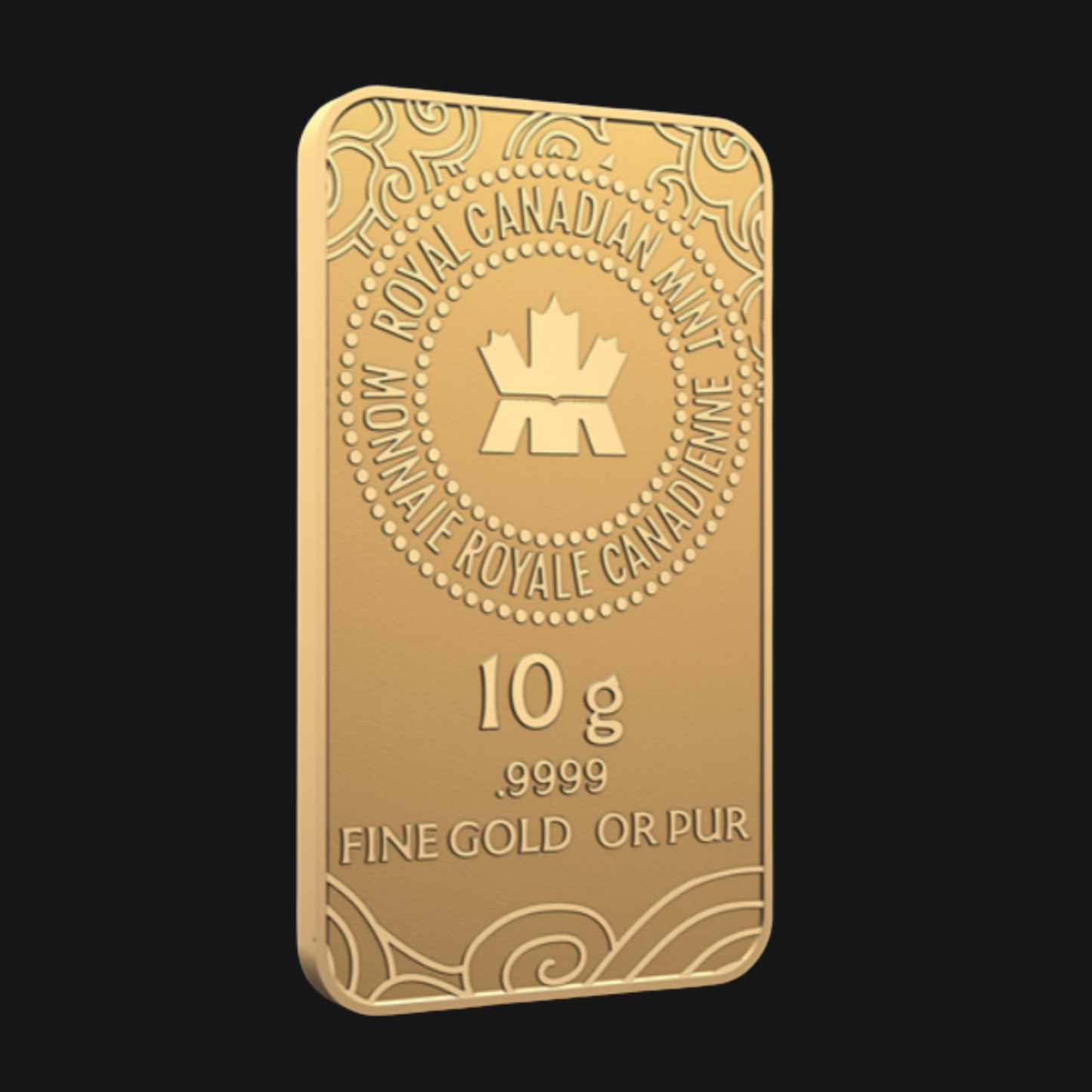 Lingot d'or pur .9999 (10 g) - MRC - Année lunaire du Serpent 2025