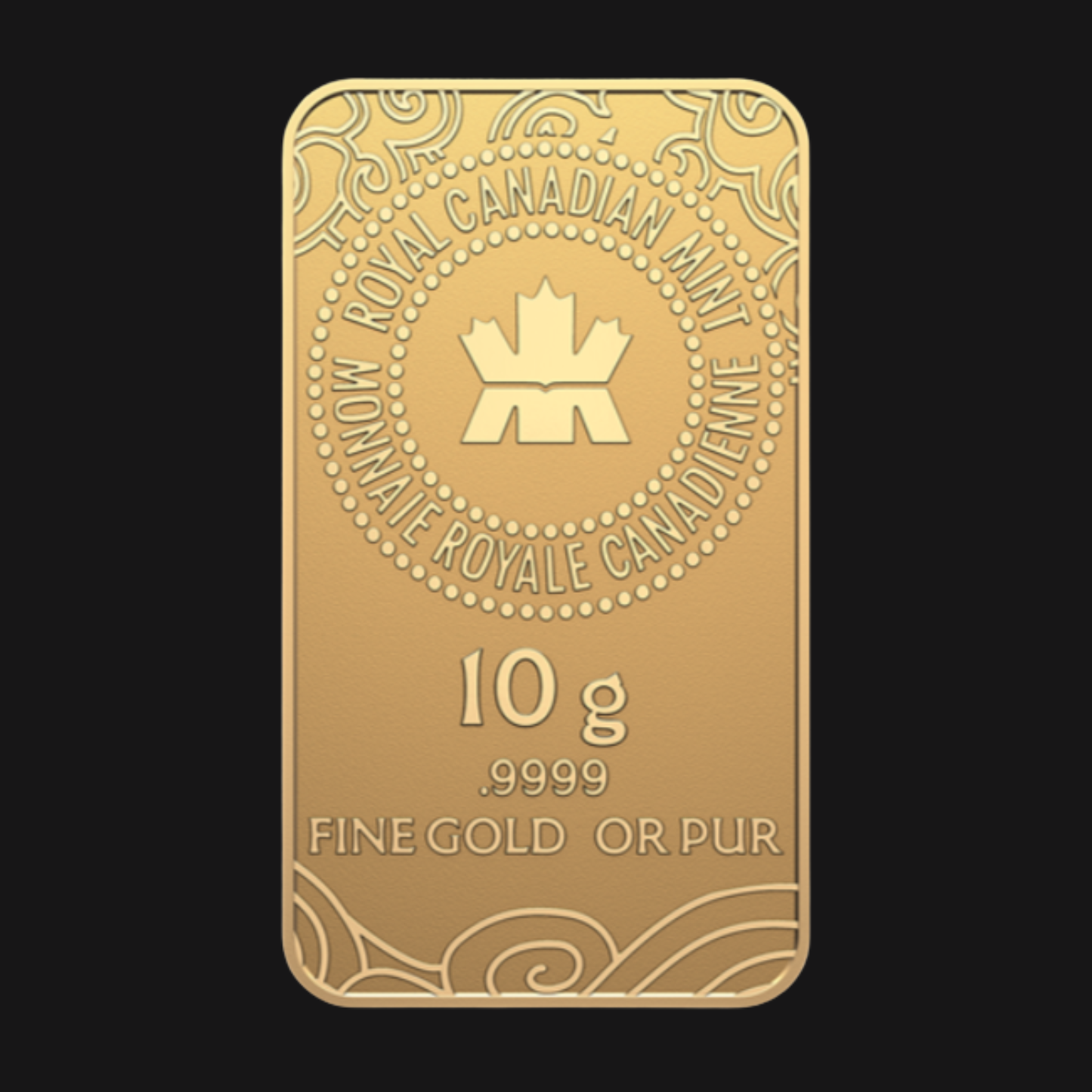 Lingot d'or pur .9999 (10 g) - MRC - Année lunaire du Serpent 2025