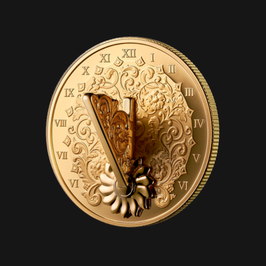 Pièce en argent fin (1 oz) - MRC - Le cadran solaire doré 2025