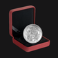 Pièce 1 oz argent pur – Le grizzli : Tendres moments (2015) – RCM – Recto Emballage ouvert – Groupe Conquer'or