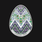Pièce Oeuf Pysanka 2026 en argent pur 1 oz – motif floral coloré – RCM – recto – Groupe Conquer’or