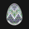 Pièce Oeuf Pysanka 2026 en argent pur 1 oz – motif floral coloré – RCM – recto – Groupe Conquer’or