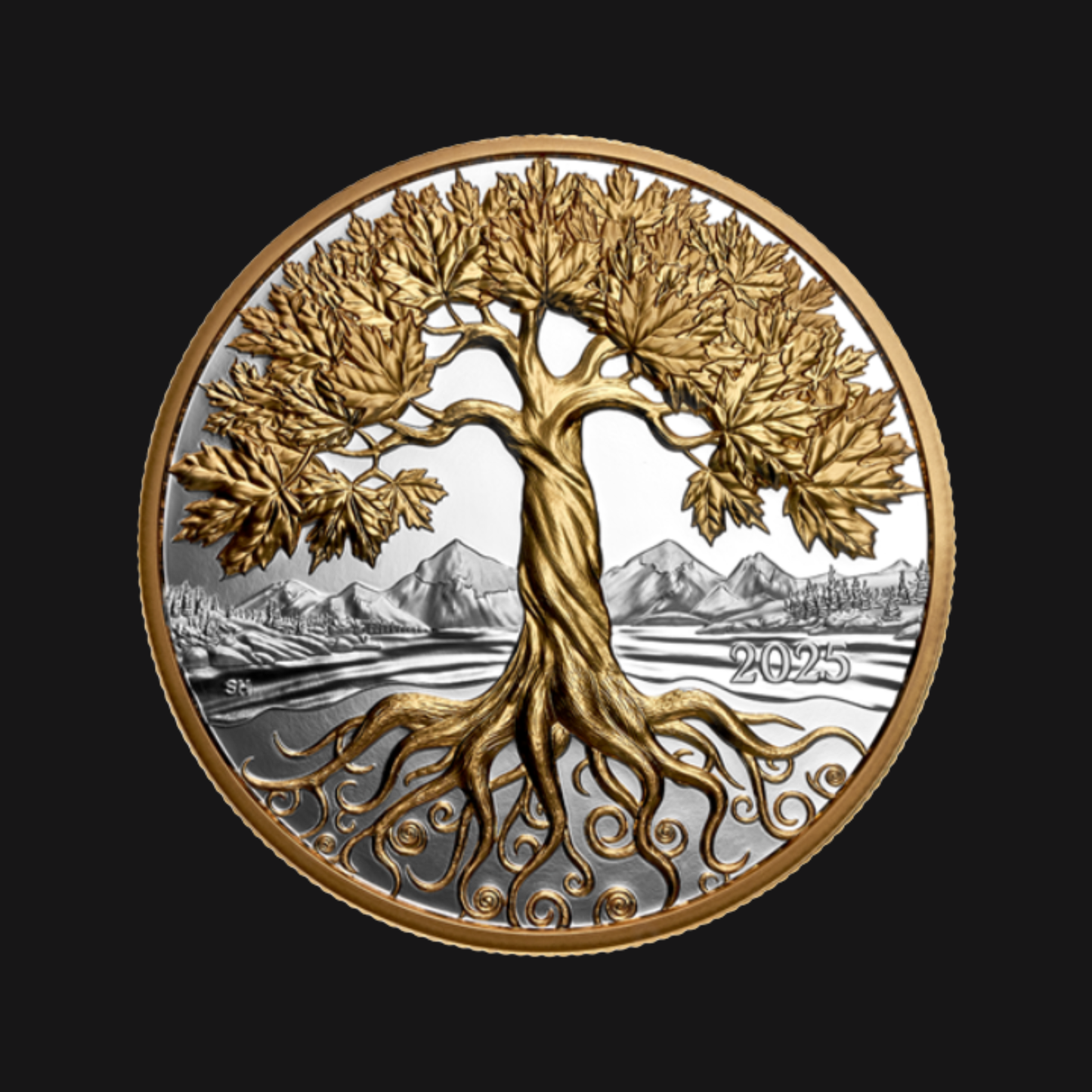 Pièce en argent fin 50$ (5 oz) - MRC - Arbre de vie : Érable 2025