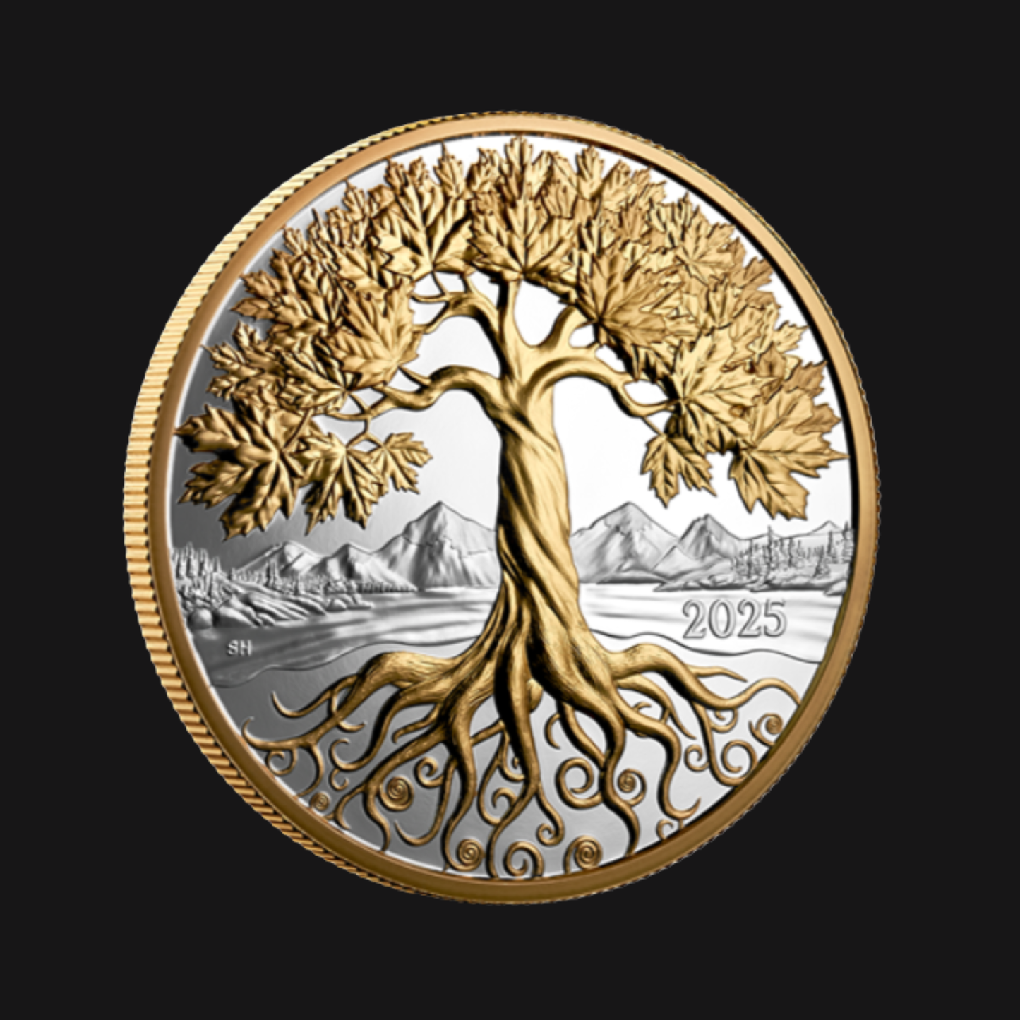 Pièce en argent fin 50$ (5 oz) - MRC - Arbre de vie : Érable 2025