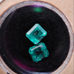 Émeraudes naturelles (1,91 ct)  - lot de 2 pierres - Certifiées Gemological Research Association
