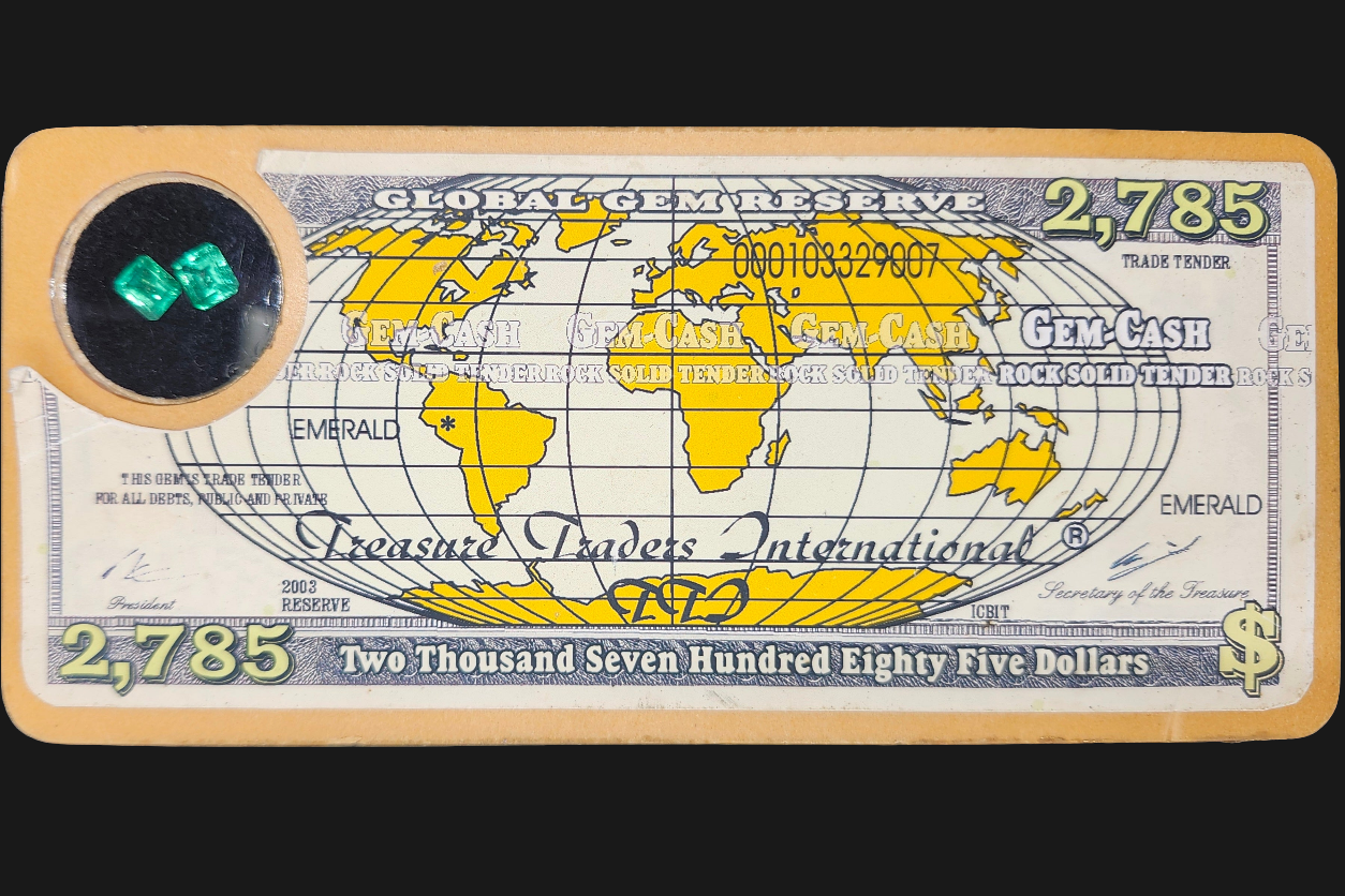 Émeraudes naturelles (1,91 ct)  - lot de 2 pierres - Certifiées Gemological Research Association