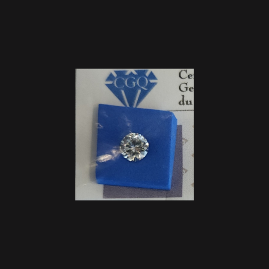 Diamant naturel 0,57 ct SI2 couleur G – détails du facettage et de la brillance – zoom - Certifié Centre de Gemmologie du Québec – Conquer’or