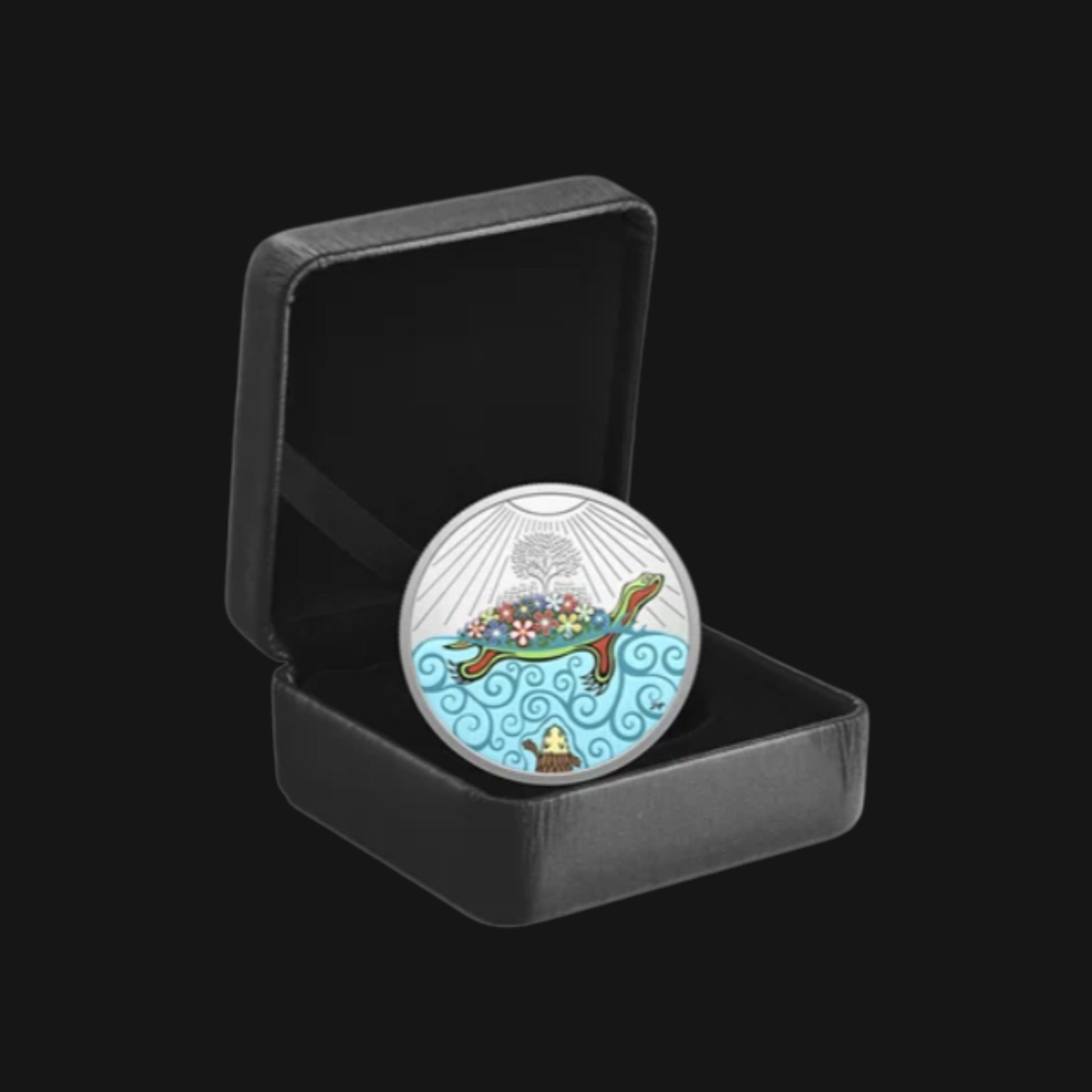 Pièce 1 oz argent pur – Île de la Tortue (2026) – Monnaie royale canadienne – Emballage – Groupe Conquer'or