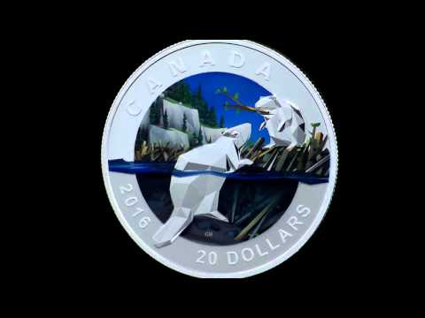 Pièce 1 oz argent pur – Géométrie dans l'art : Le castor (2016) – RCM – Vidéo – Groupe Conquer'or