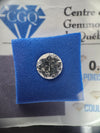 Diamant naturel certifié (0,74 ct) - pureté VS2 couleur I - Centre de Gemmologie du Québec