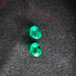 Émeraudes Naturelles (0,69 ct) - lot de 2 pierres – Certifiées Mine de Muzo (Colombie)