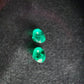 Émeraudes Naturelles (0,69 ct) - lot de 2 pierres – Certifiées Mine de Muzo (Colombie)