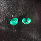 Émeraudes Naturelles (0,69 ct) - lot de 2 pierres – Certifiées Mine de Muzo (Colombie)