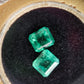 Émeraudes naturelles (1,91 ct)  - lot de 2 pierres - Certifiées Gemological Research Association
