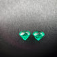 Émeraudes Naturelles (0,69 ct) - lot de 2 pierres – Certifiées Mine de Muzo (Colombie)
